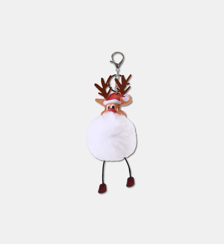 StickyBestie Bag Charm Reindeer, White, Packshot View