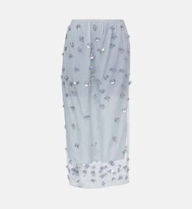 Forte-Forte Metallic Floral Sequins Skirt, Packshot View