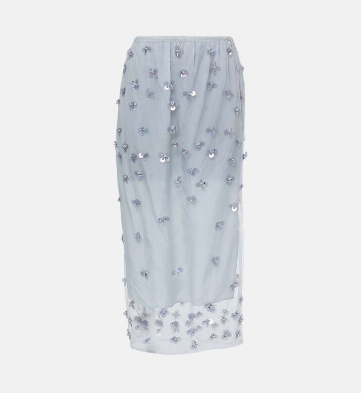 Forte-Forte Metallic Floral Sequins Skirt, Packshot View