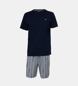 Stripe-print Short-sleeve Pajamas Stripe-print Short-sleeve Pajamas