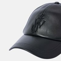 Leather Anchor-logo Baseball Cap