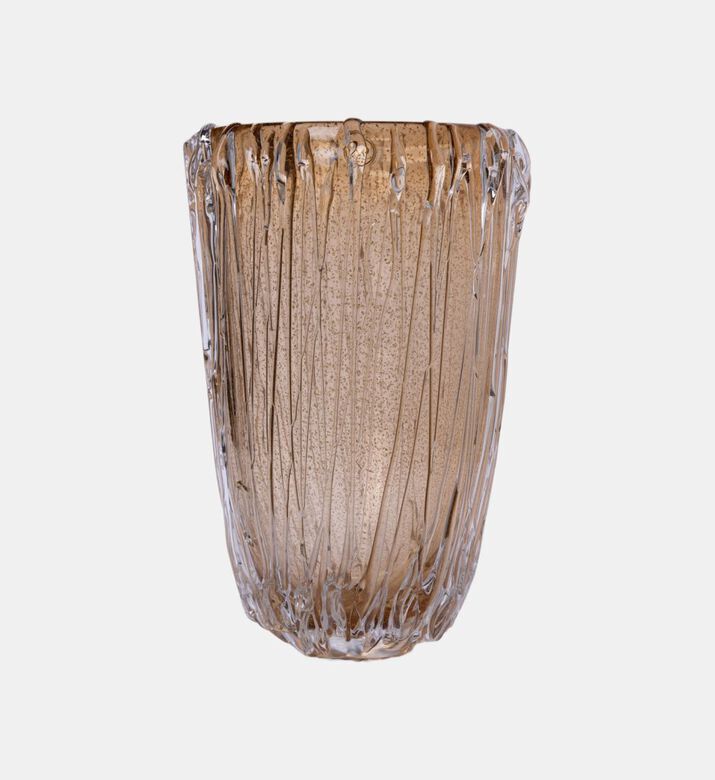 Gileno Medium Alpinia Gold Crystal Vase, Gold, M, Packshot View