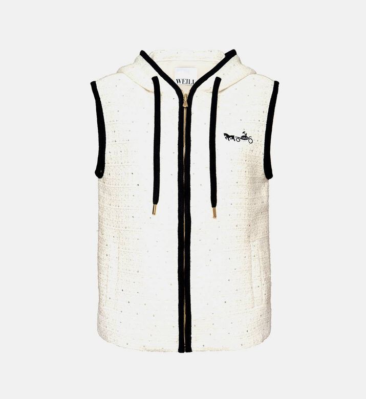 سويت شيرت بغطاء رأس بدون أكمام