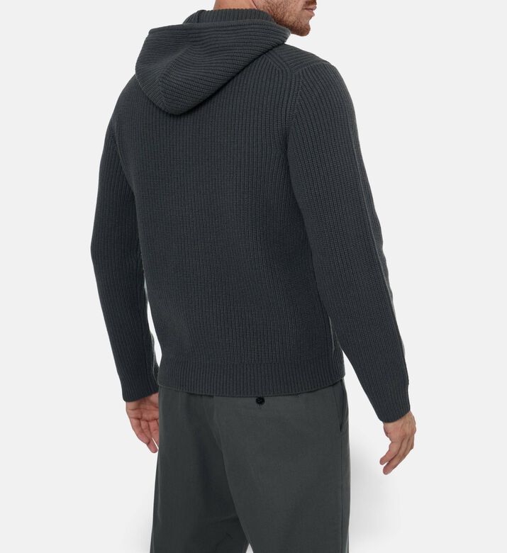 Samsoe Saisak Zip Fastening Long-sleeve Hoodie, Model View