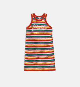 Rainbow Stripe Knit Dress