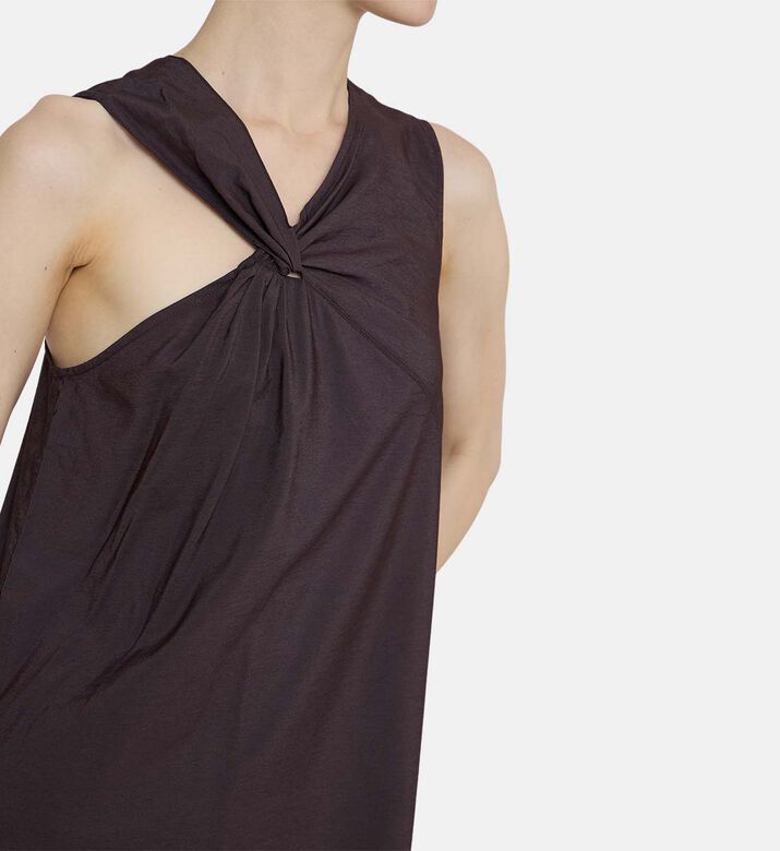 Emna Asymmetrical Brown Viscose Dress Emna Asymmetrical Brown Viscose Dress