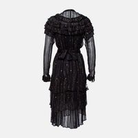 Dodo-bar-or Chiffon Shimmering Lurex Threads Midi Dress Preowned
