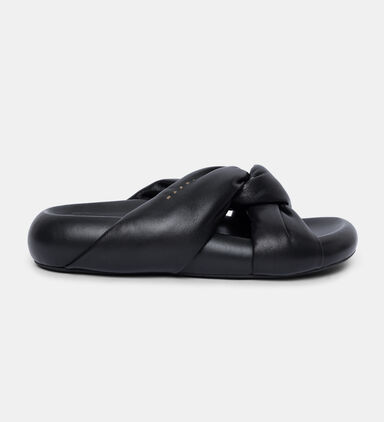 Twisted Leather Bubble Sandal