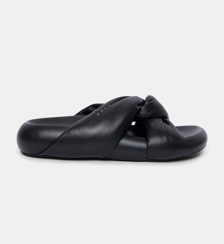 Twisted Leather Bubble Sandal