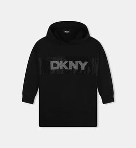 فستان قطن فرنسي تيري مزين بأحجار الراين