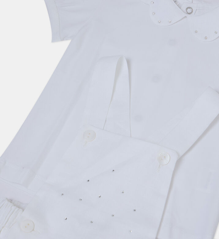 Crystal-embellishment Romper