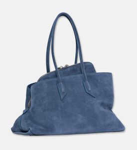 The Attico The Walk Suede Medium Bag, Blue, Packshot View