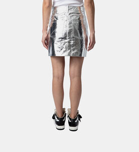 John Metallic Leather Mini Skirt