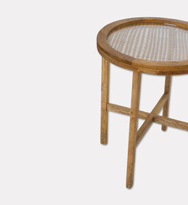 Home Deco and More Large Round-shape Table, Light-brown, 60-cm, Packshot View
