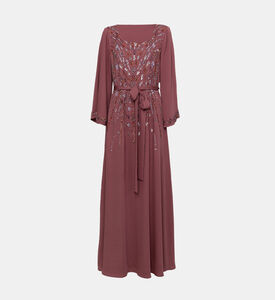 Embroidered Design Long-sleeve Dress