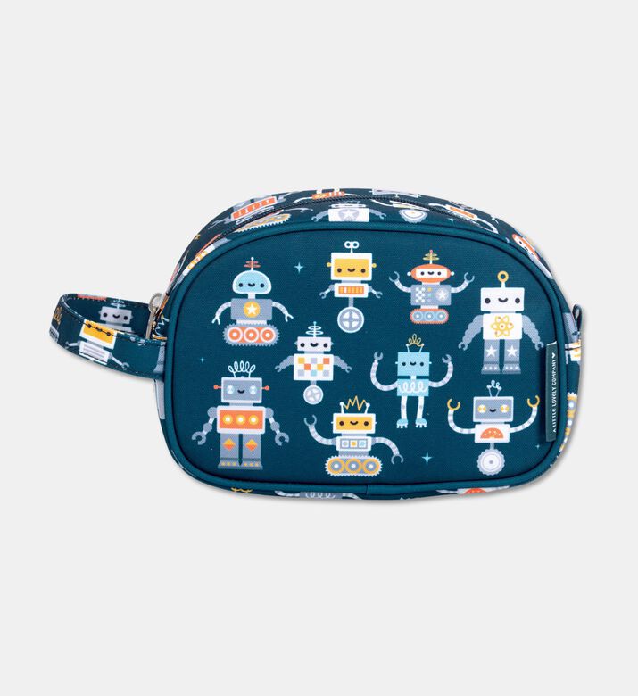 A Little Lovely Company Toiletry Bag - Robots, Packshot View