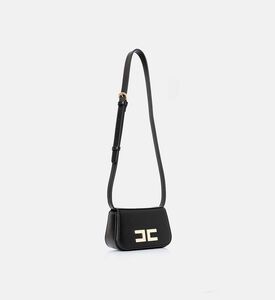 La Mia Bambina Logo Rectangular Shoulder Bag, Black, Packshot View