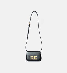 La Mia Bambina Logo Rectangular Shoulder Bag, Black, Packshot View