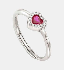 Small Heart Ruby Ring