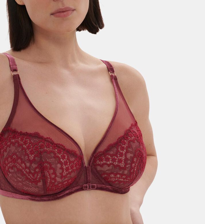 Scenario Embroidered Plunge Full-cup Bra