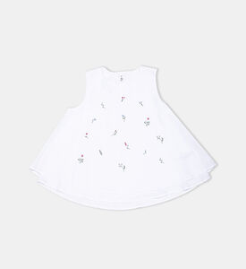 بلوزة شيفون للبنات الصغيرات بنقشة أزهار