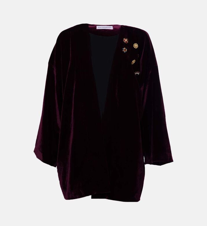 Blue For Burgundy Card Velvet, Burgundy, Packshot View