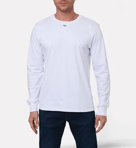 Diesel Tonal Logo-detail V-stitch Top, White, S, Model View