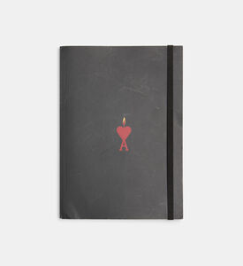 دفتر ملاحظات بطبعة قلب وحرف A