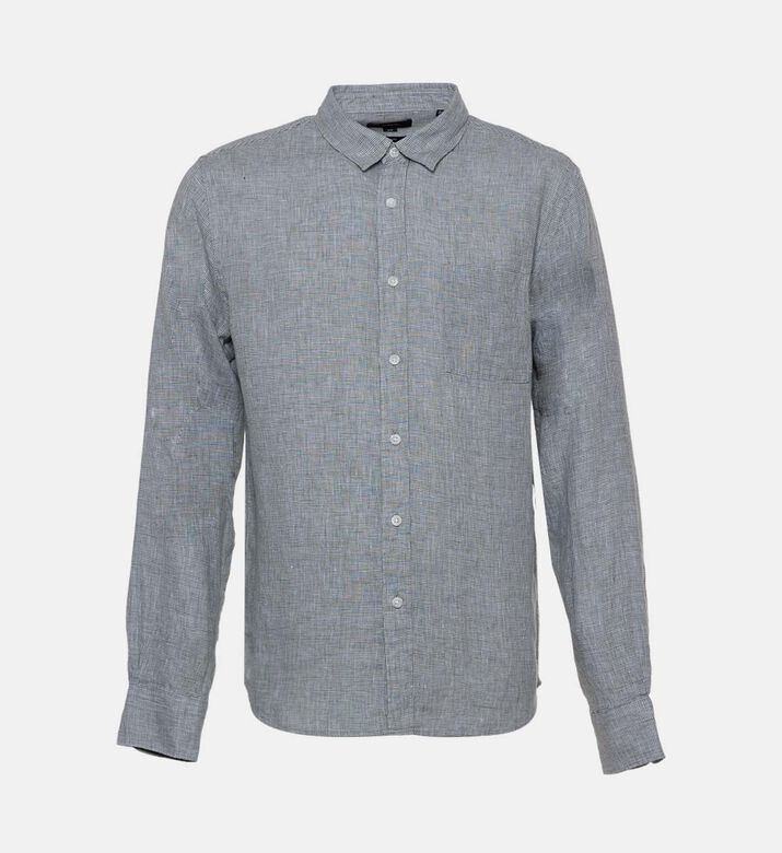 قميص بأكمام طويلة بنقشة