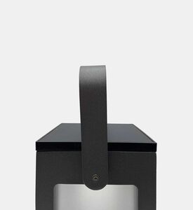 Les Jardins Tink Aluminum Solar Lantern, Grey, Packshot View