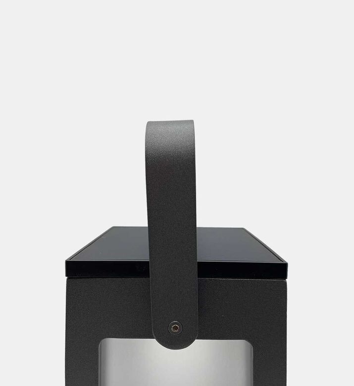 Les Jardins Tink Aluminum Solar Lantern, Grey, Packshot View