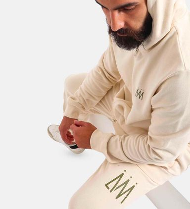 Unisex Back Logo Two-tones Hoodie