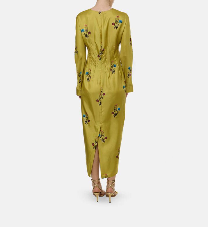 Marni All-over Floral-print Midi Dress, Model View