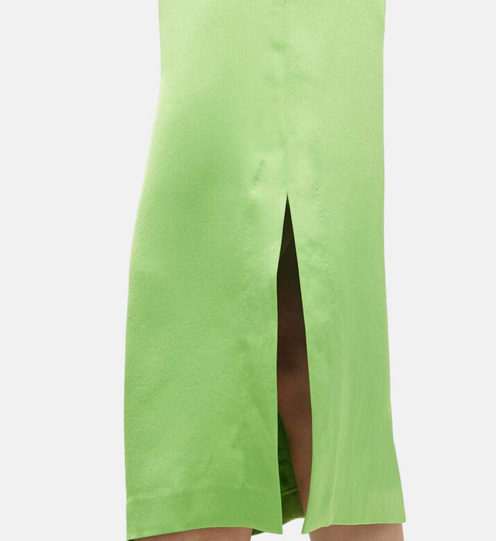 تنورة جيني من الساتان بفتحة جانبية