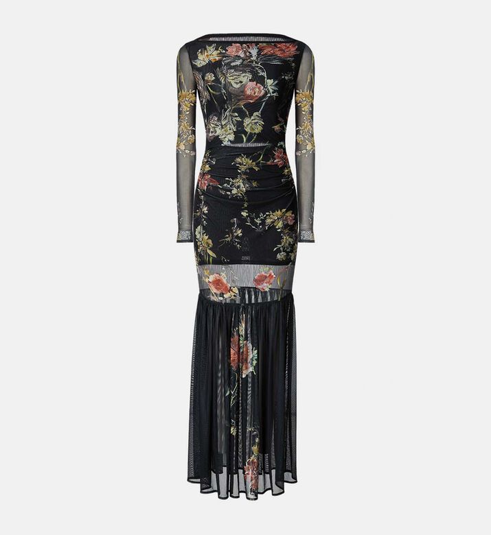 Alicia Printed Mesh Dress