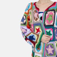 Crochet Full-length Granny Squares Cardigan