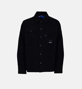 جاكيت بنمط قميص فضفاض كانفاس