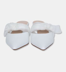 Atana Tonal Pleated Bow Side Tie Mules, Packshot View