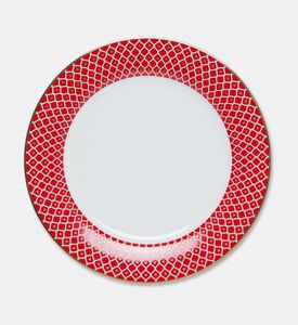 Imperial Red Lattice Circular Plate, Packshot View
