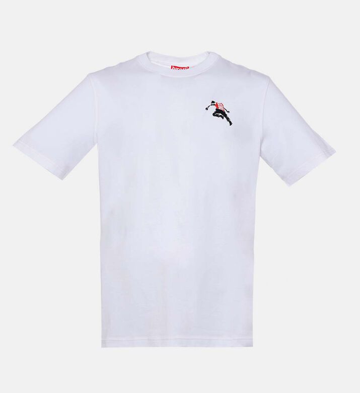 Diesel Graphic-print Crewneck T-shirt, White, S, Packshot View