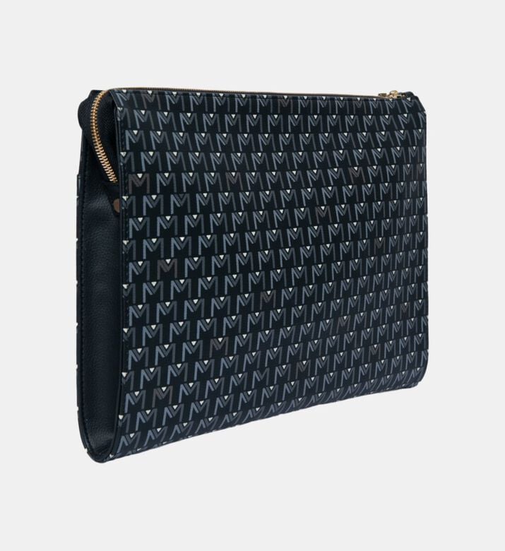Maya.M Vegan Leather Monogram Laptop Pouch, Packshot View