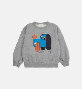 Bobo Choses Abstract Dog-print Elasticated Cuffs Hem Long-sleeve Sweatshirt, Packshot View