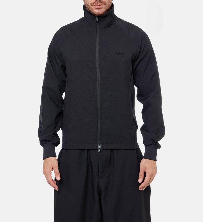 Y-3 Tonal Logo-detail Striped Jacket, Model View