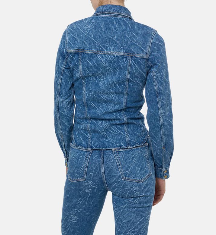 Ganni Button Closure Long-sleeve Denim Jacket, Model View