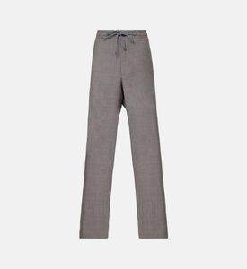 بنطال صوف بكر قابل للتعديل برباط