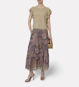 Ba and Sh Ruffled Knit Short-sleeve Top, Model View