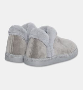 Salvi Wrap-around Plush Trim Faux-fur Loafers, Grey, Eu-41, Packshot View