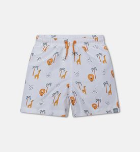 شورت سباحة بطبعة غابة