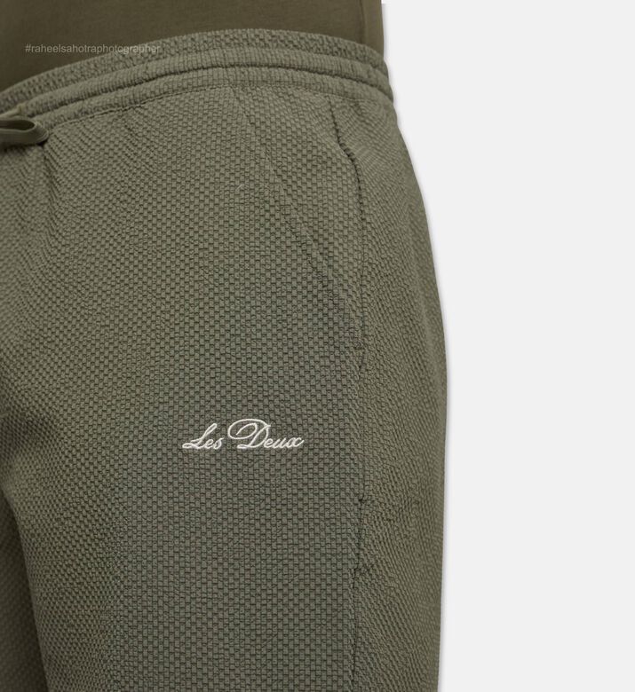 Les Deux Drawstring Closure Regular-fit Shorts, Green, L, Model View