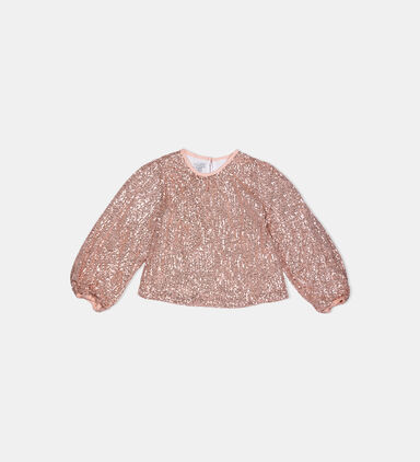 Girl Sequin Embellished Top
